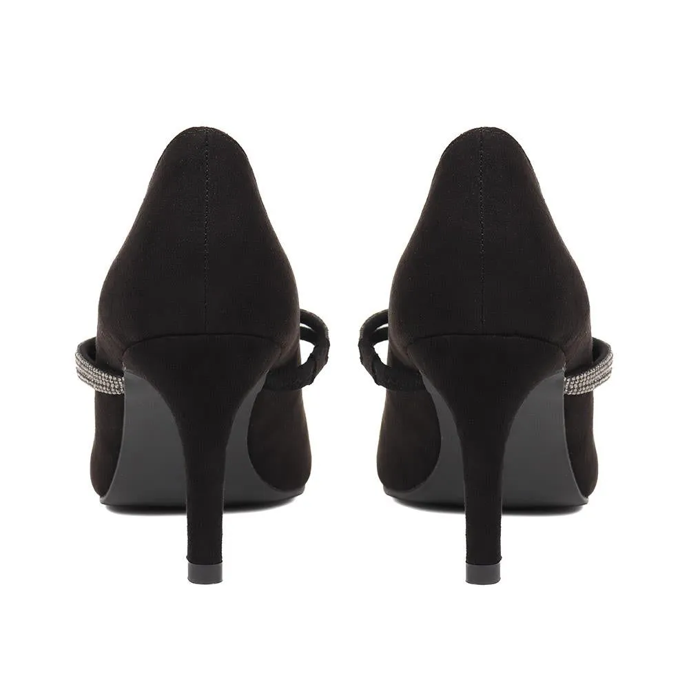 Embellished Strap Heeled Shoes - PLAN38003 / 324 153