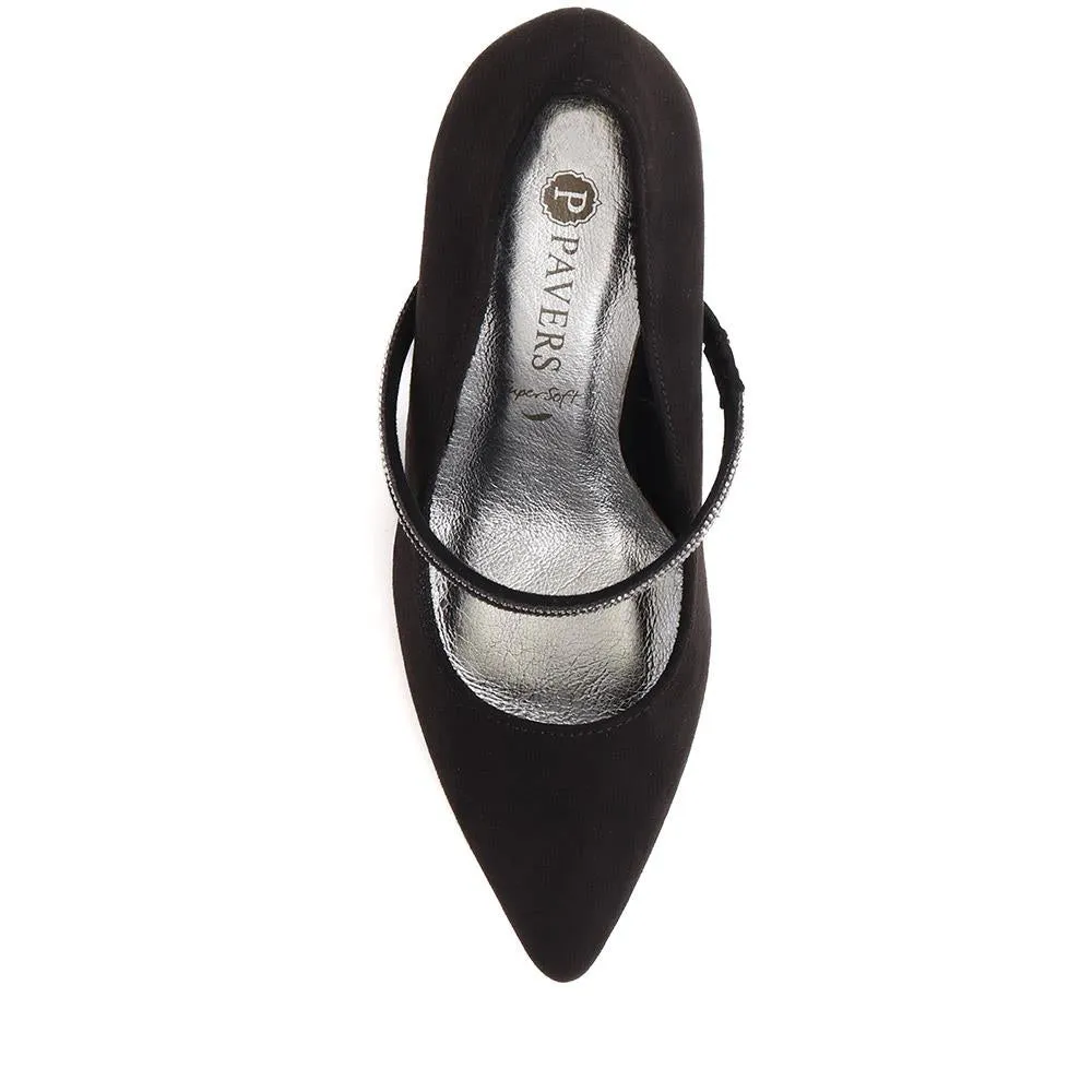 Embellished Strap Heeled Shoes - PLAN38003 / 324 153