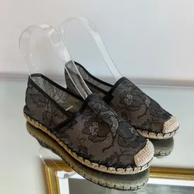 Espadrille Valentino Lace em Renda Preta