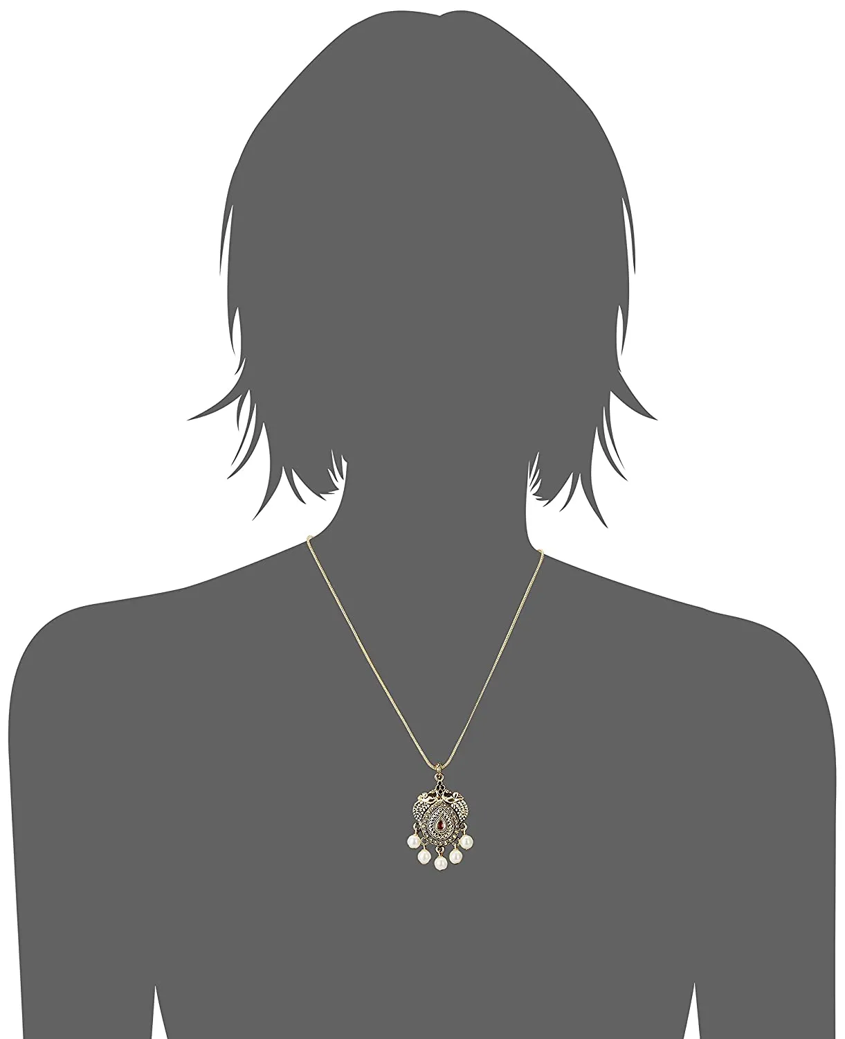 Estele 24 kt gold plated Peacock Jewellery Set for women