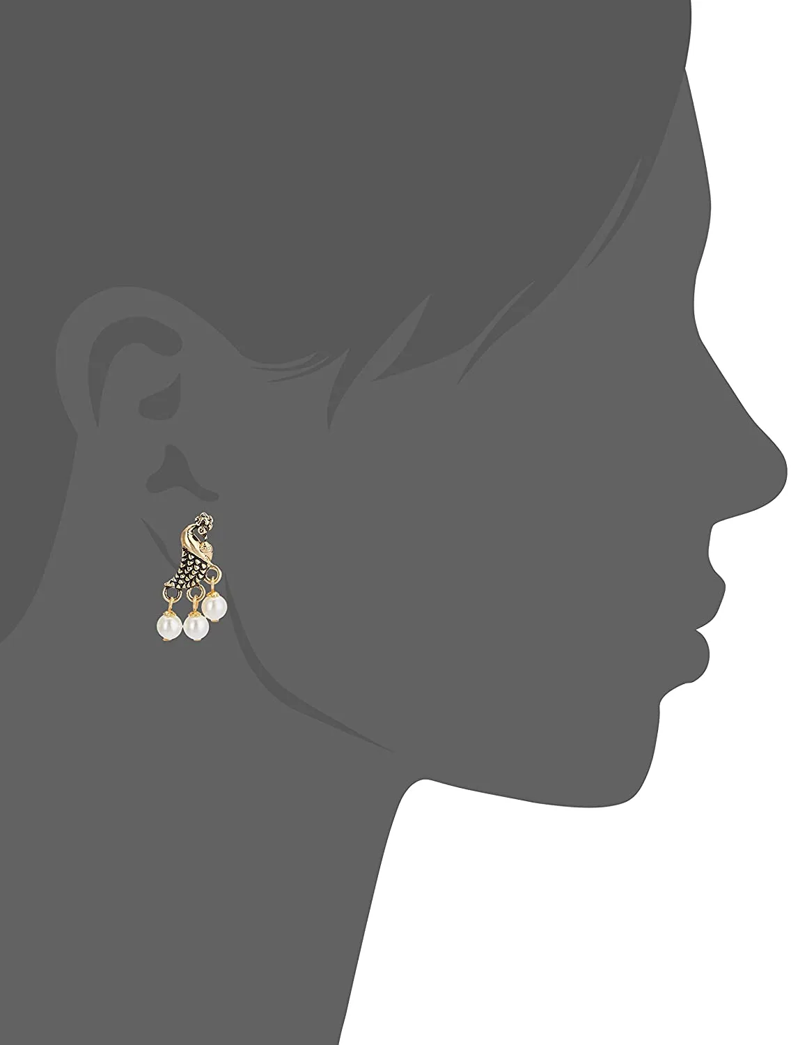Estele 24 kt gold plated Peacock Jewellery Set for women