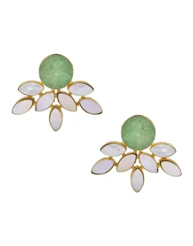 Firework Earrings (Green Fluorite)