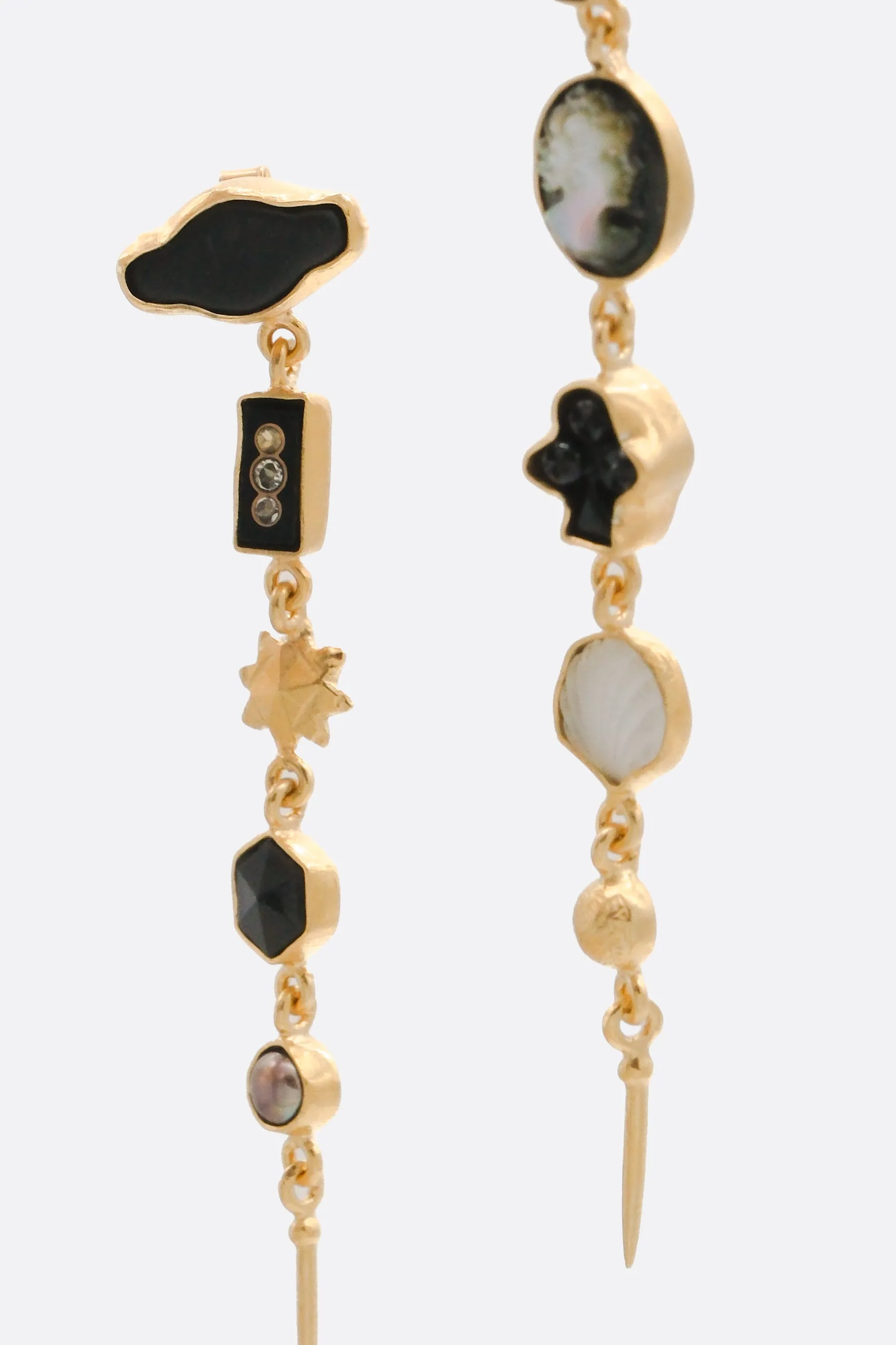Five Charm Victorian drop earrings