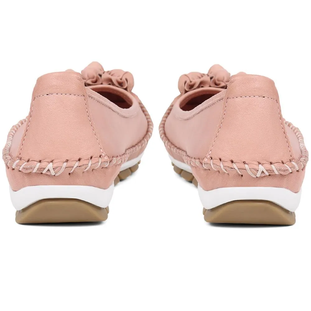 Floral Leather Ballet Pumps - SIMIN39007 / 324 765