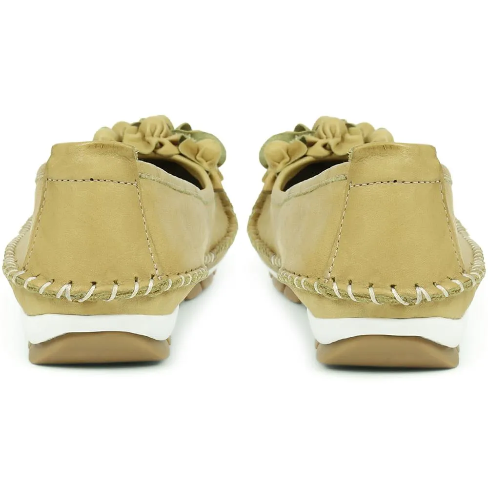 Floral Leather Ballet Pumps - SIMIN39007 / 324 765