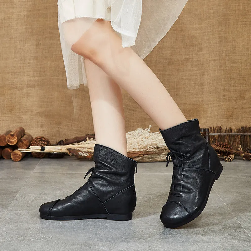 Handmade Ankle Autumn Retro Women Casual Ankle Boots