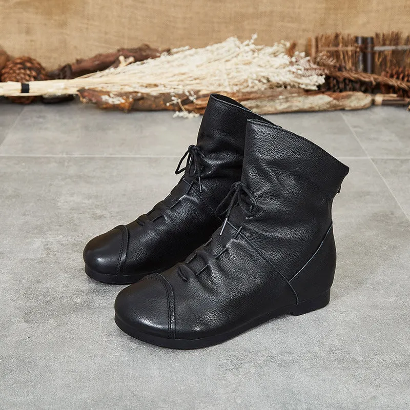Handmade Ankle Autumn Retro Women Casual Ankle Boots