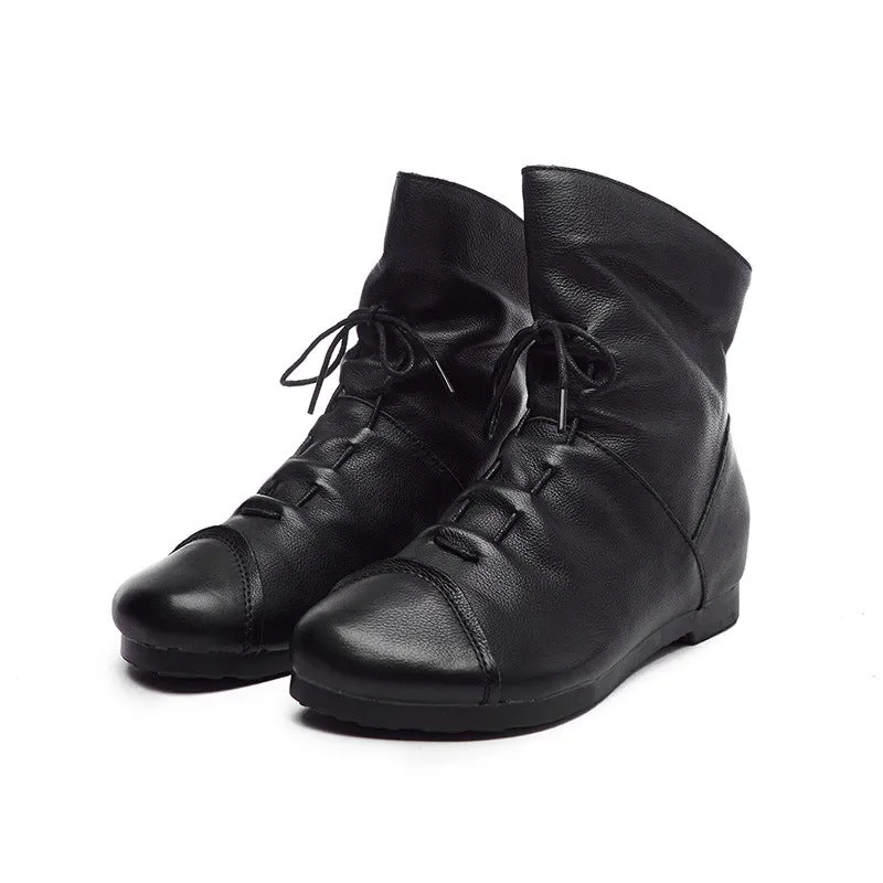 Handmade Ankle Autumn Retro Women Casual Ankle Boots