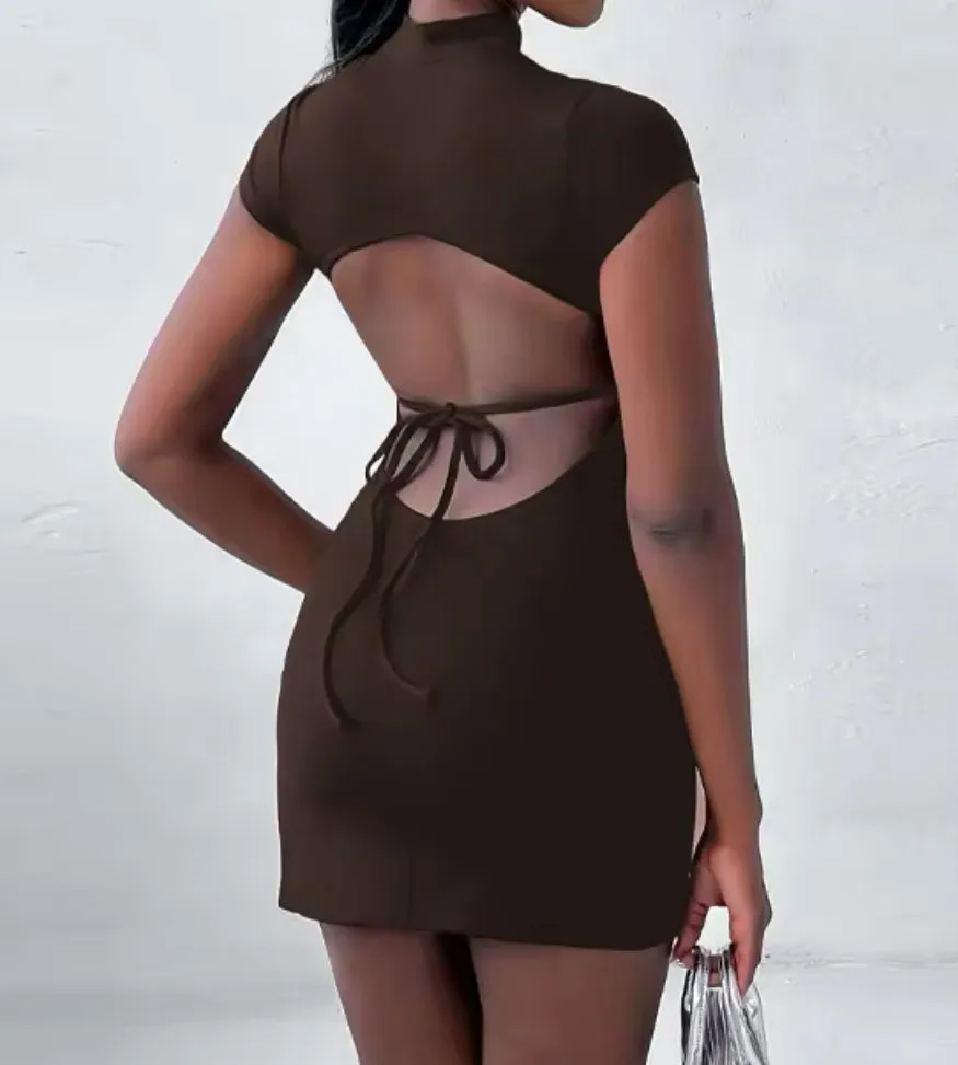 Heather Backless Mini Dress