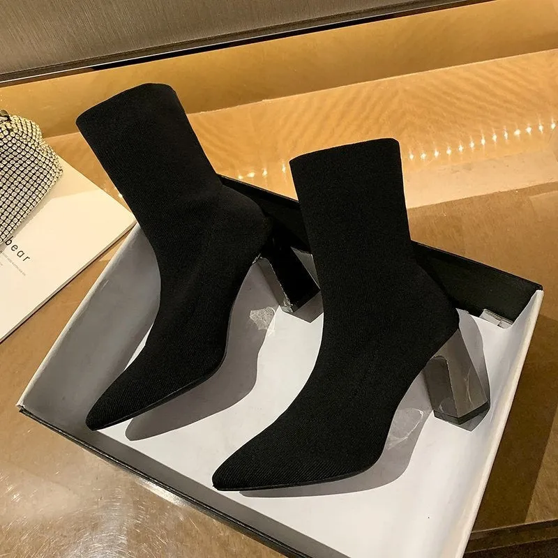 Heeled Chelsea Boots - Ankle High