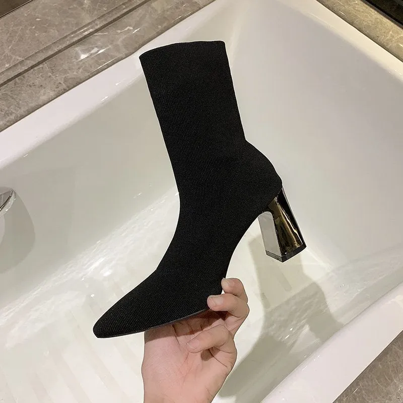 Heeled Chelsea Boots - Ankle High