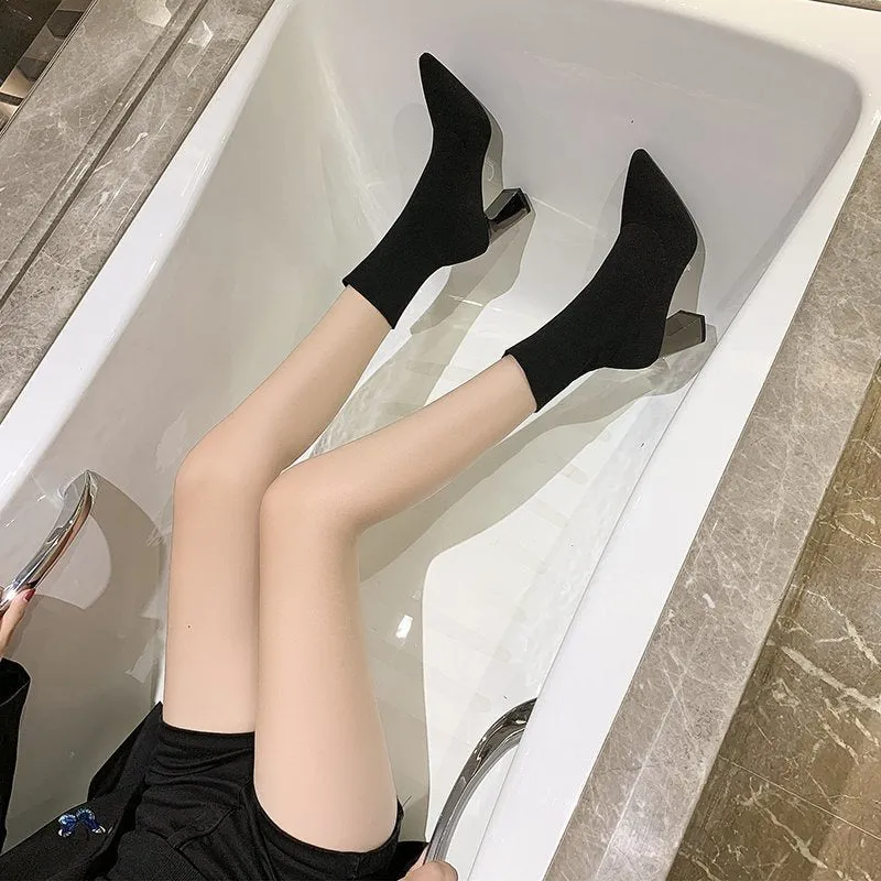 Heeled Chelsea Boots - Ankle High