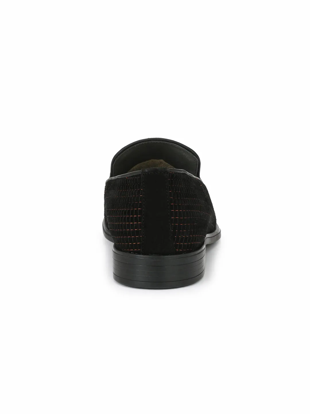 Hitz Black Metalic Slip-on Luxure Shoes