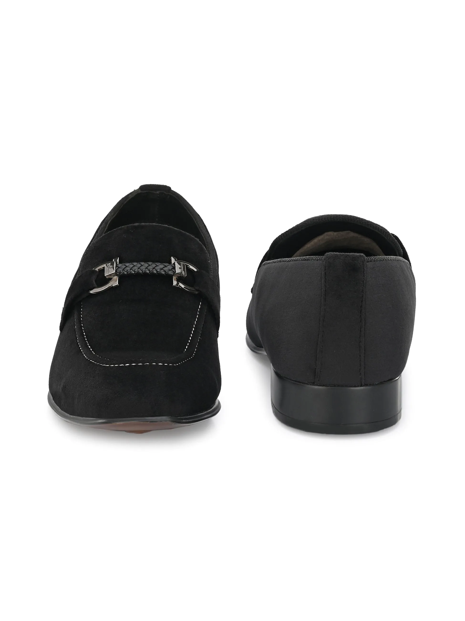 Hitz Men's Leather Slip On Ethnic Shoes