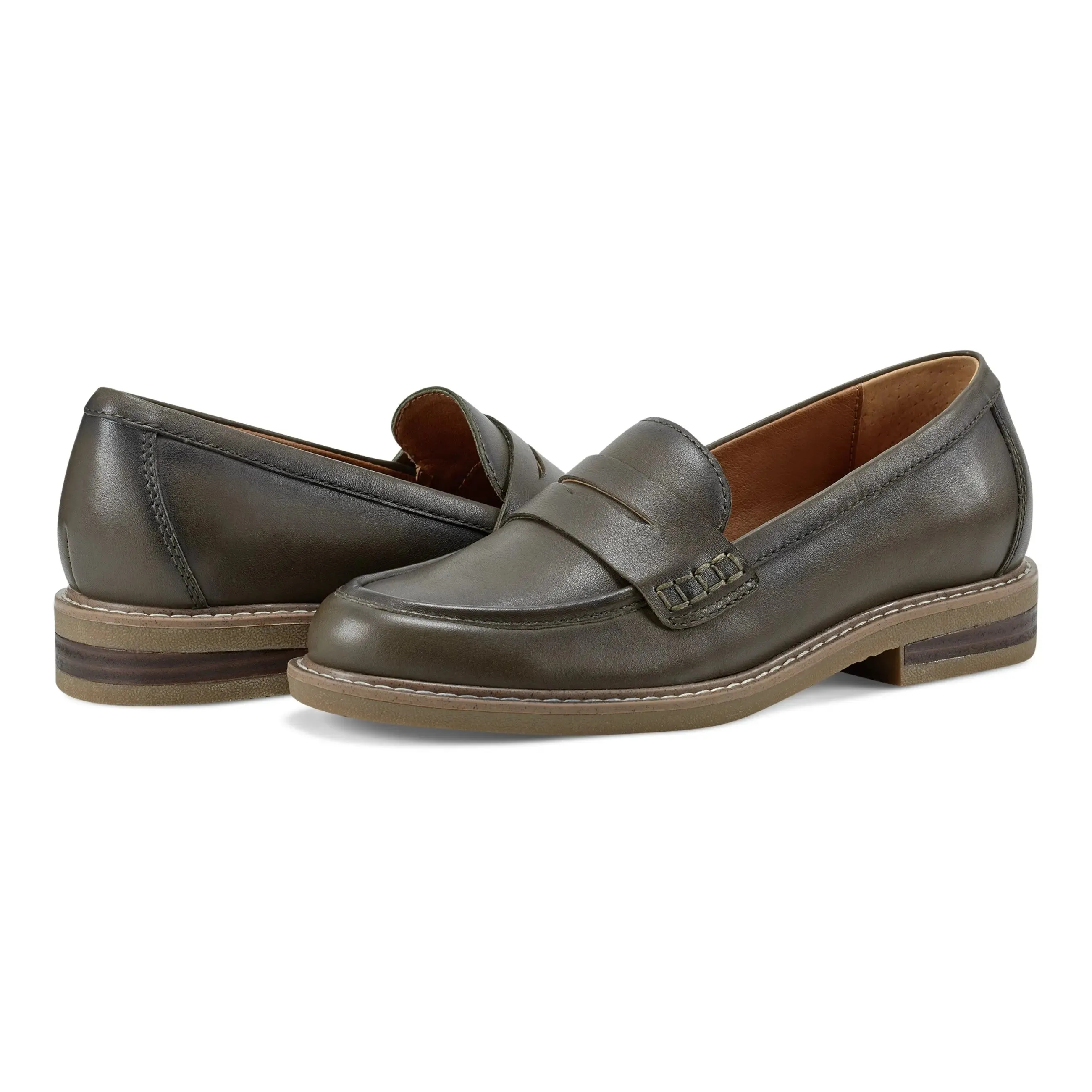 Javas Round Toe Casual Slip-on Penny Loafers