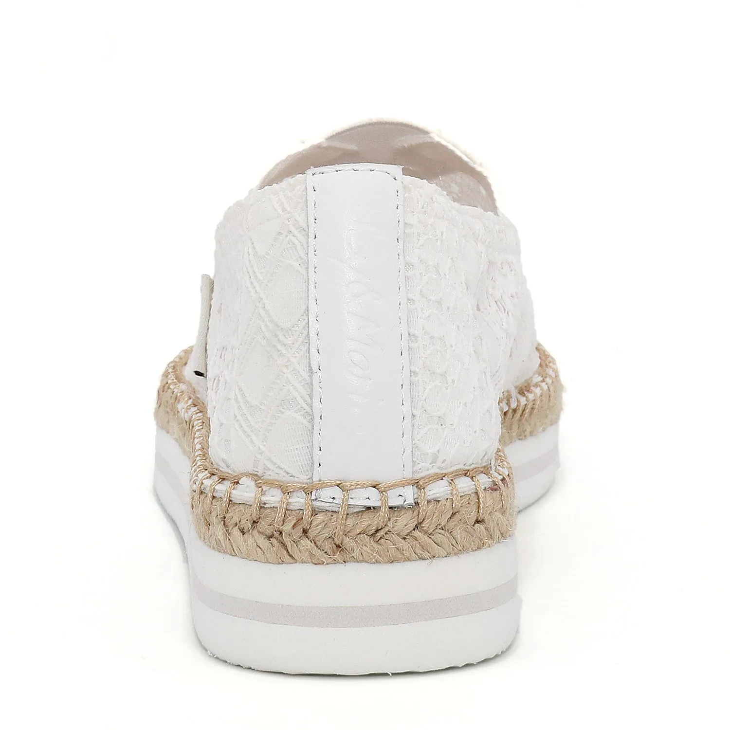 JOY&MARIO Handmade Women’s Slip-On Espadrille Mesh Loafers Platform in Black-A51350W