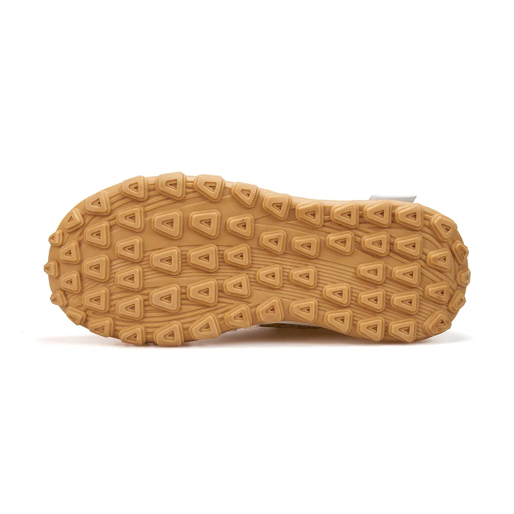 JOY&MARIO Women’s Cow suede  and Fabric Loafers in Apricot-65913W