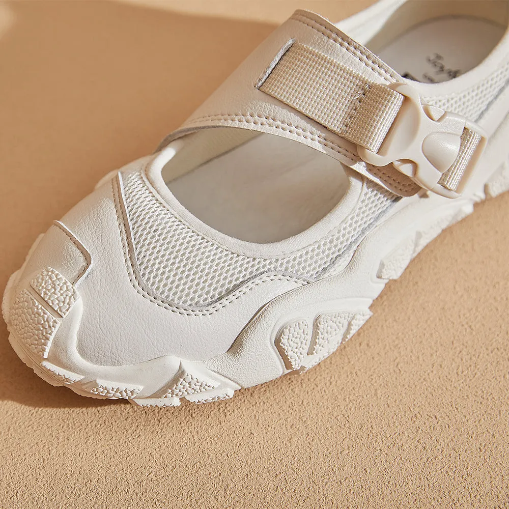 JOY&MARIO Women’s Slip-On Action Lether  Loafers in Ivory-30563W