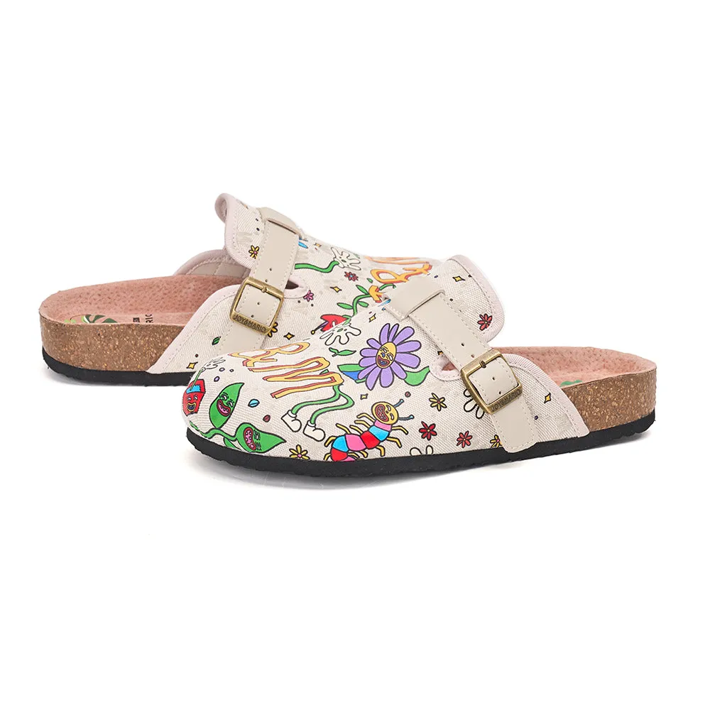 JOY&MARIO Women’s Slip-On Fabric Birken Shoes in Green-77221W