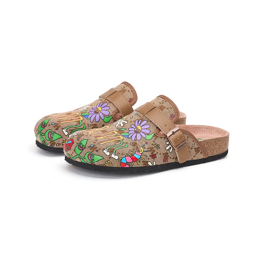 JOY&MARIO Women’s Slip-On Fabric Birken Shoes in Green-77221W