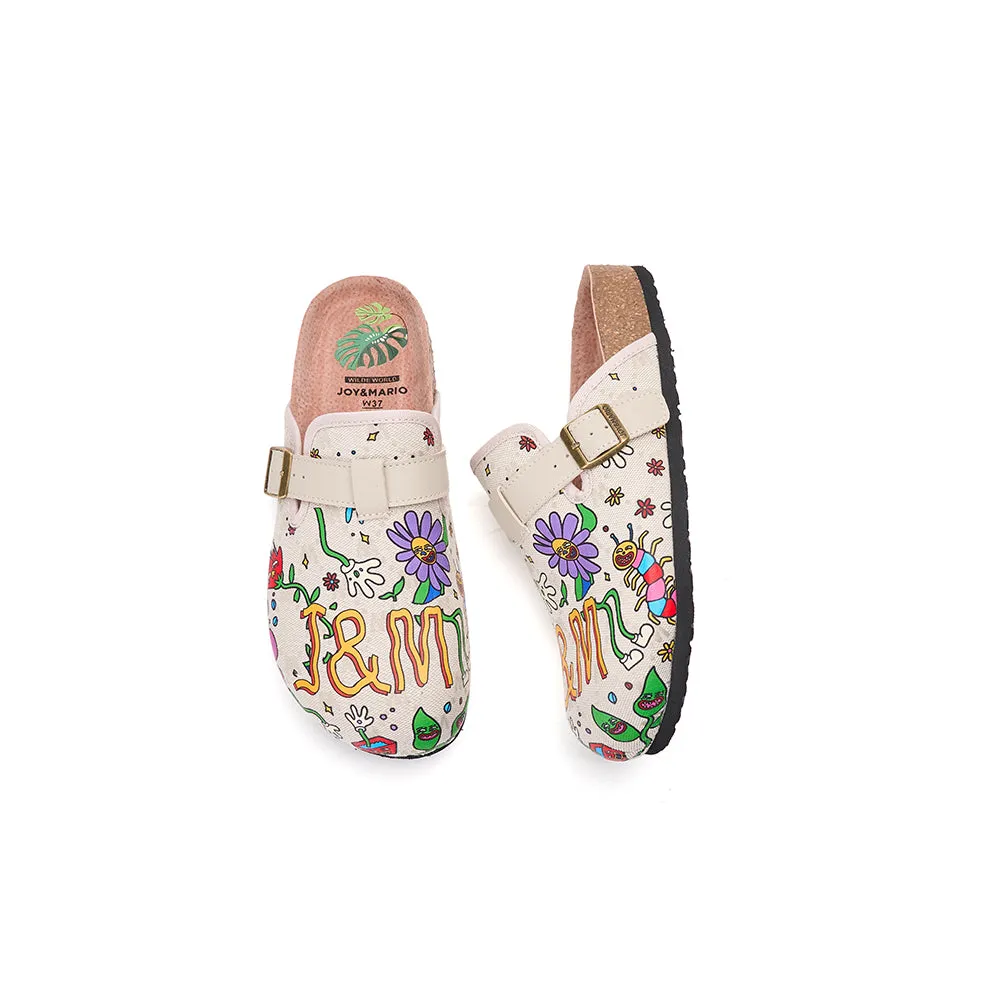 JOY&MARIO Women’s Slip-On Fabric Birken Shoes in Green-77221W