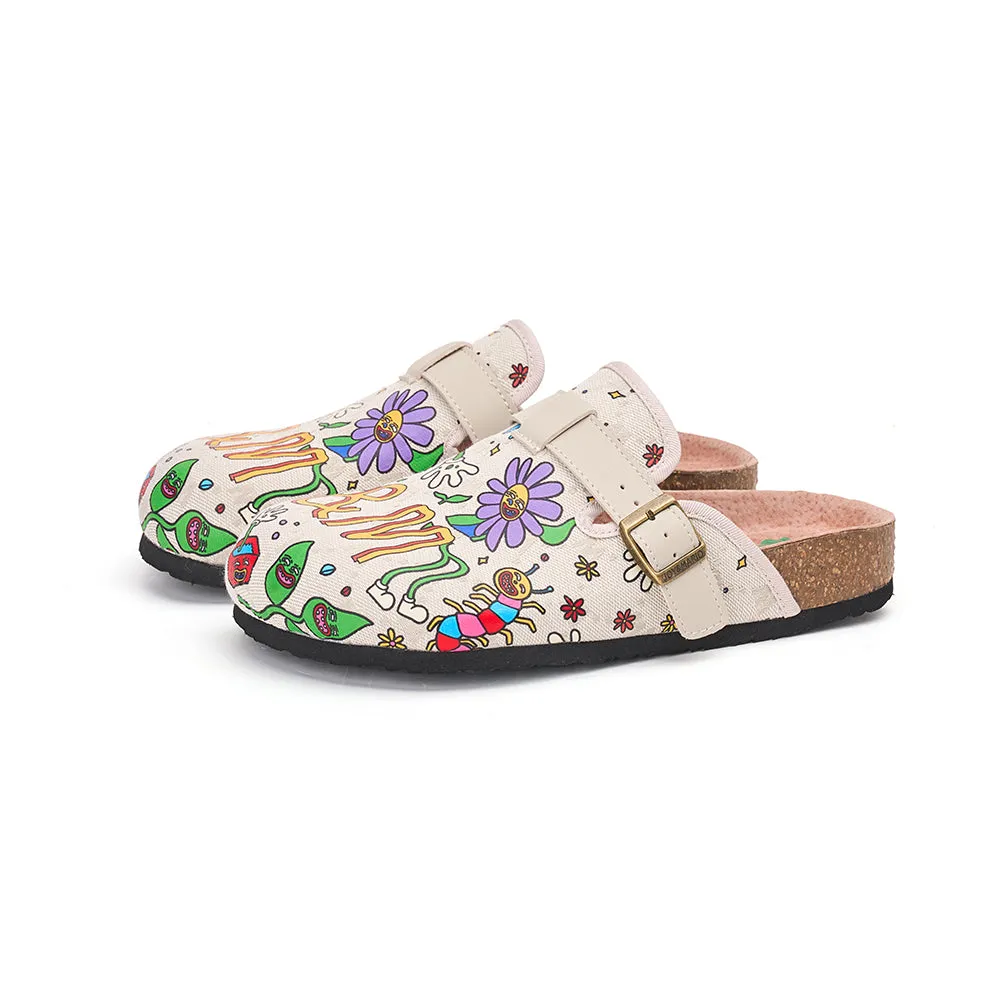 JOY&MARIO Women’s Slip-On Fabric Birken Shoes in Green-77221W