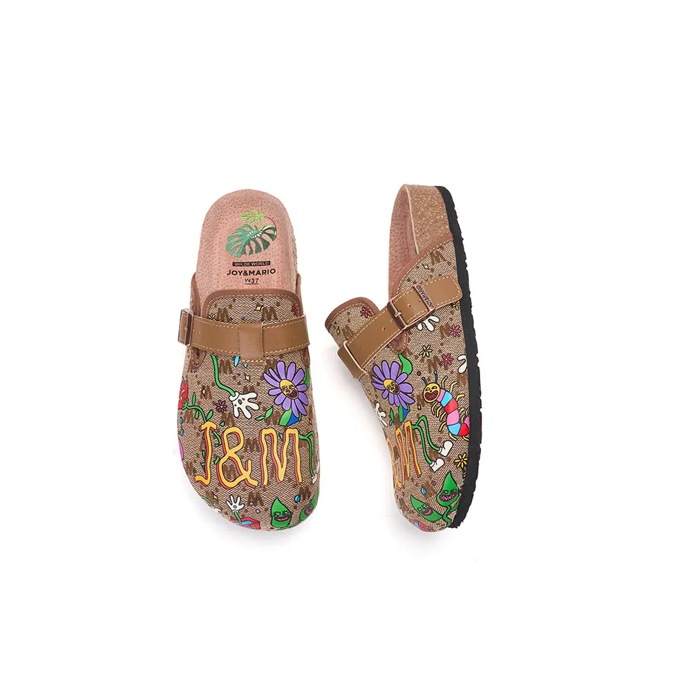JOY&MARIO Women’s Slip-On Fabric Birken Shoes in Green-77221W