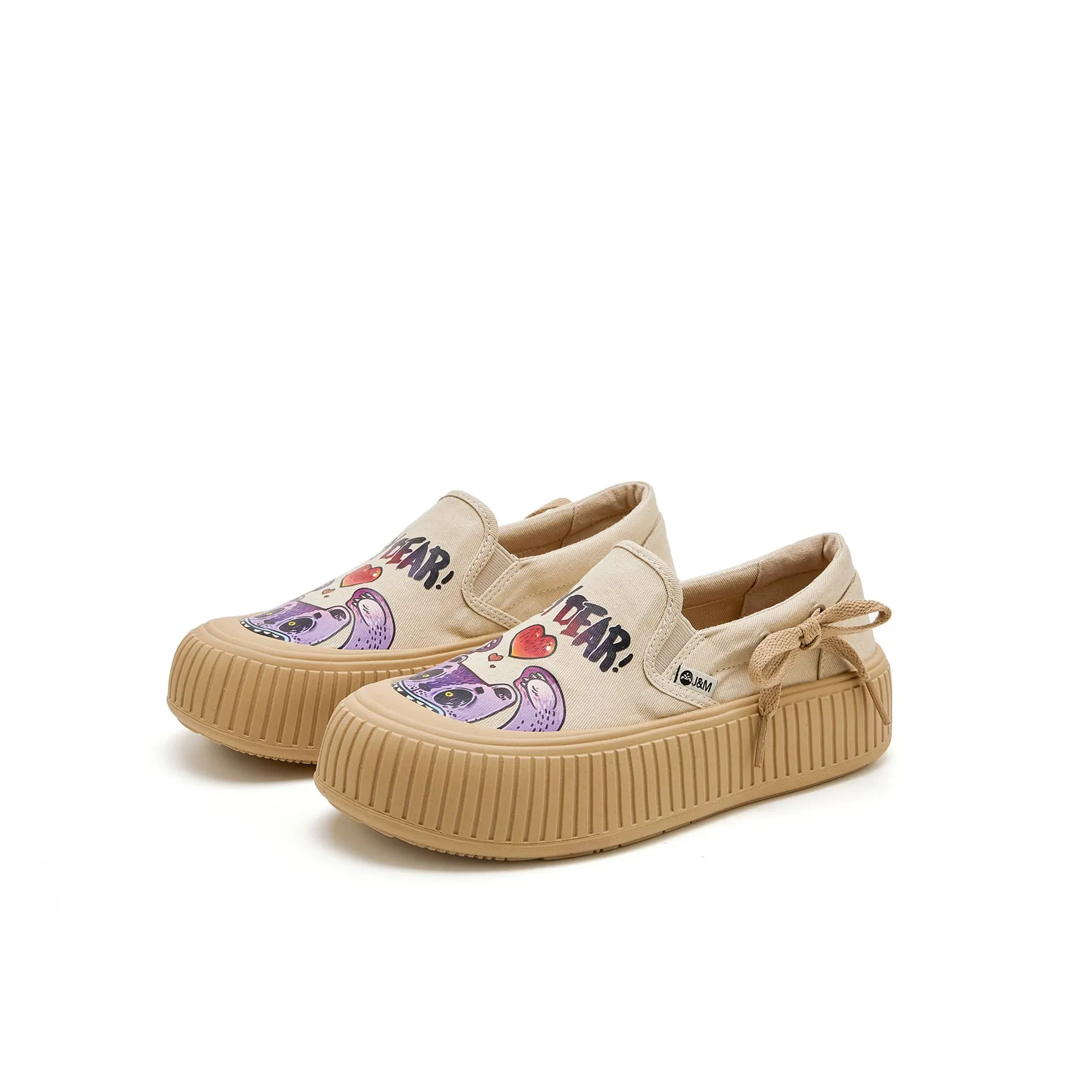 JOY&MARIO Women’s Slip-On Fabric Loafers in Yellow-65281W