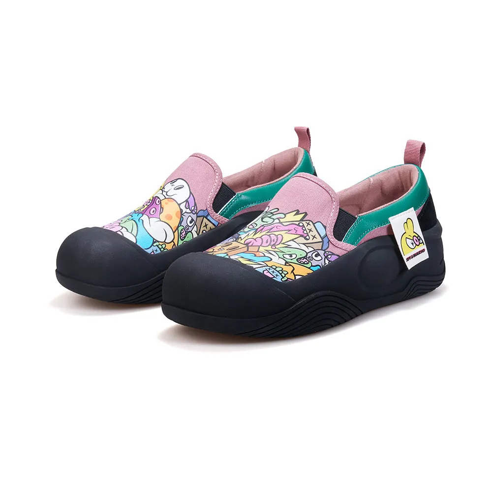 JOY&MARIO Women’s Slip-on Twill Loafers in Grey-65899W