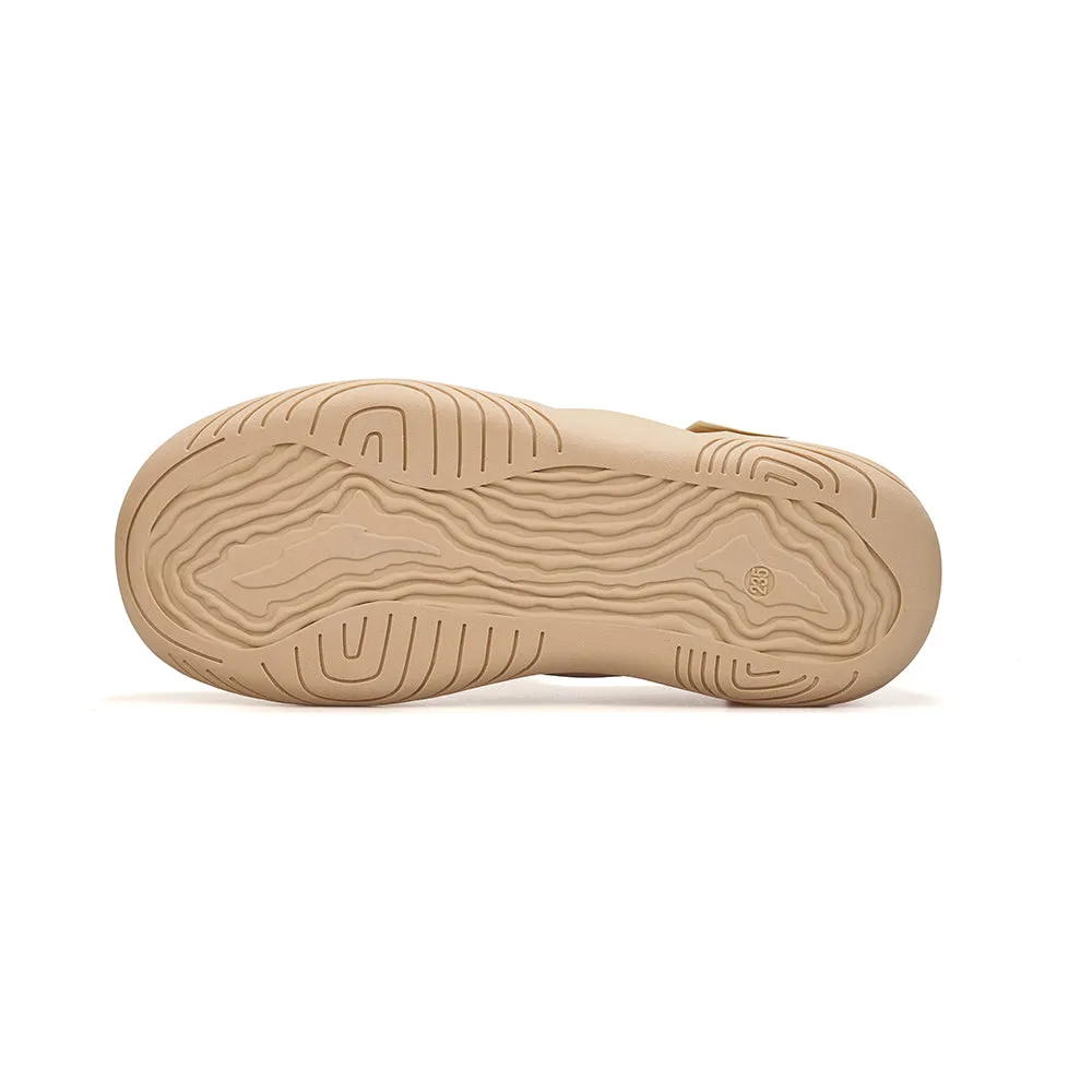 JOY&MARIO Women’s Slip-on Twill Loafers in Khaki-65899W