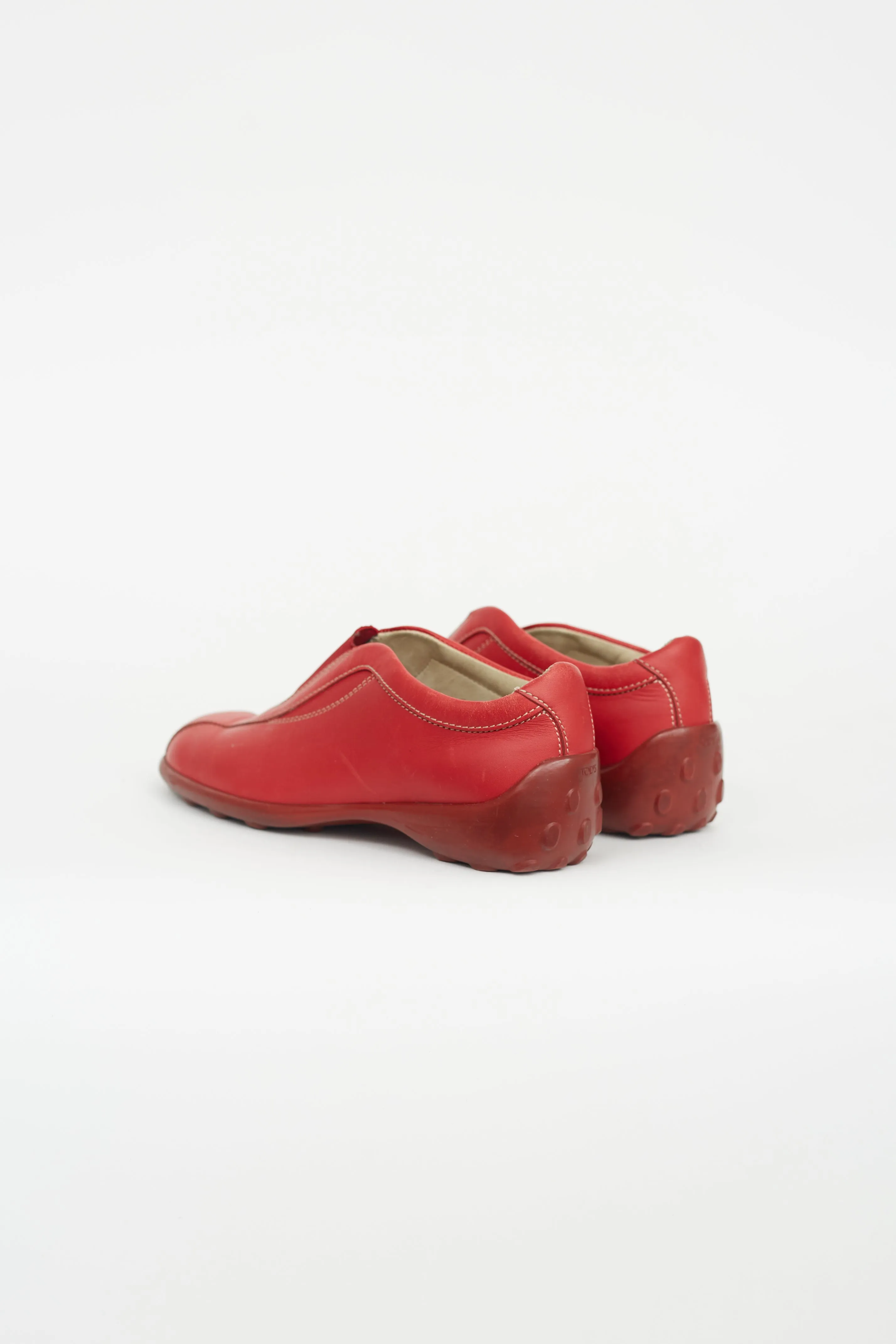 Kids Red Leather Loafer