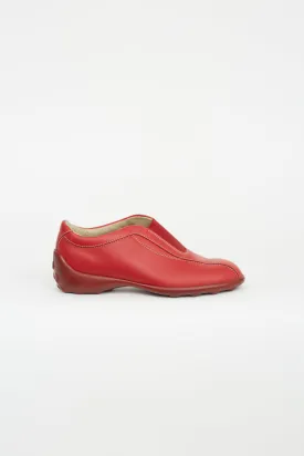 Kids Red Leather Loafer