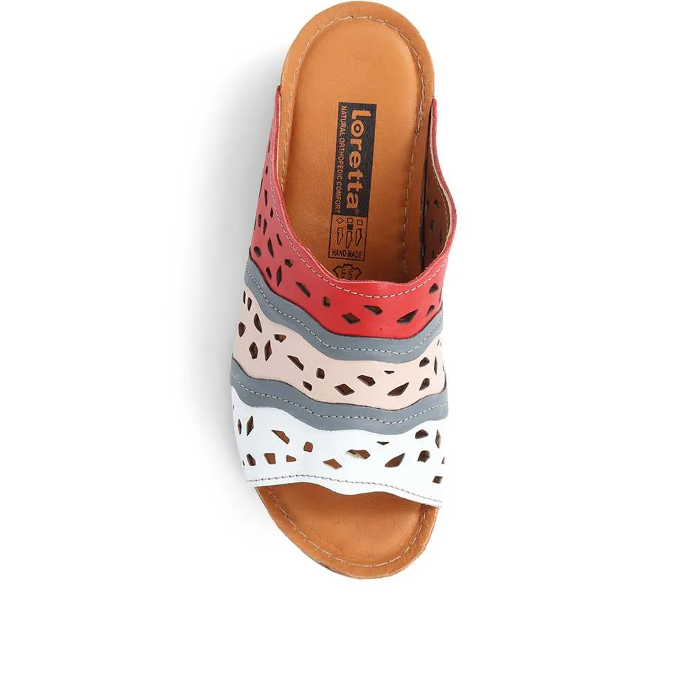 Leather Wedge Mules  - HAK39009 / 325 611