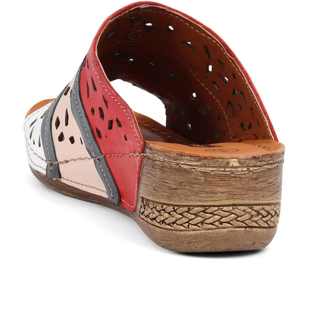 Leather Wedge Mules  - HAK39009 / 325 611