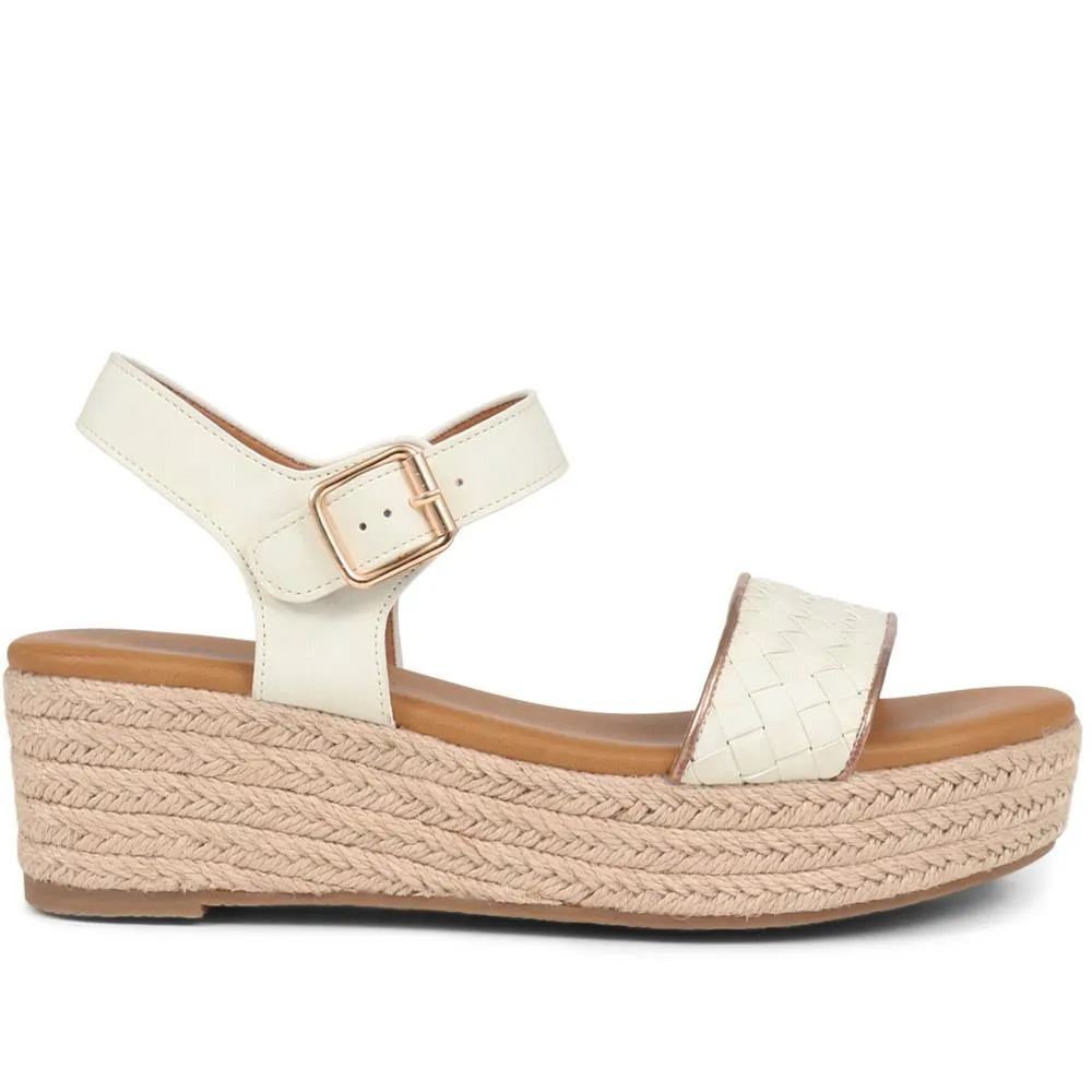 Lightweight Braided Platform Sandals - BELBAIZH37085 / 323 519