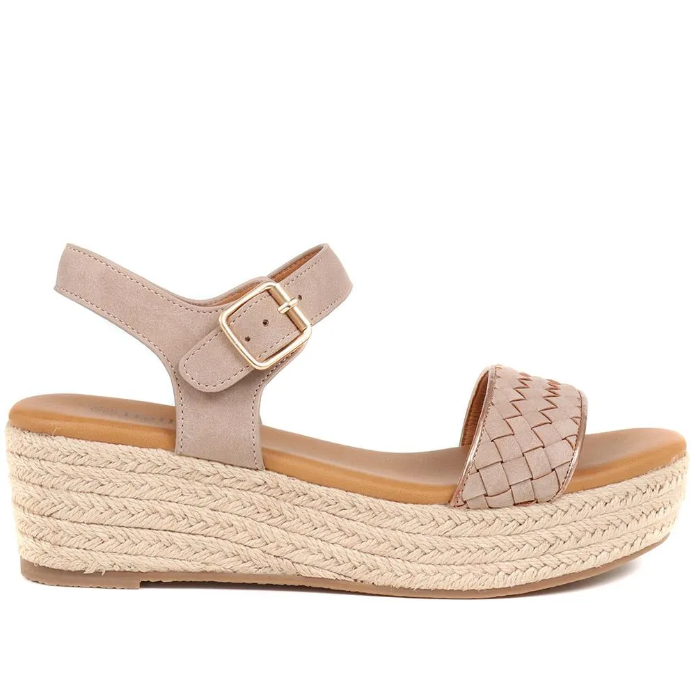 Lightweight Braided Platform Sandals - BELBAIZH37085 / 323 519