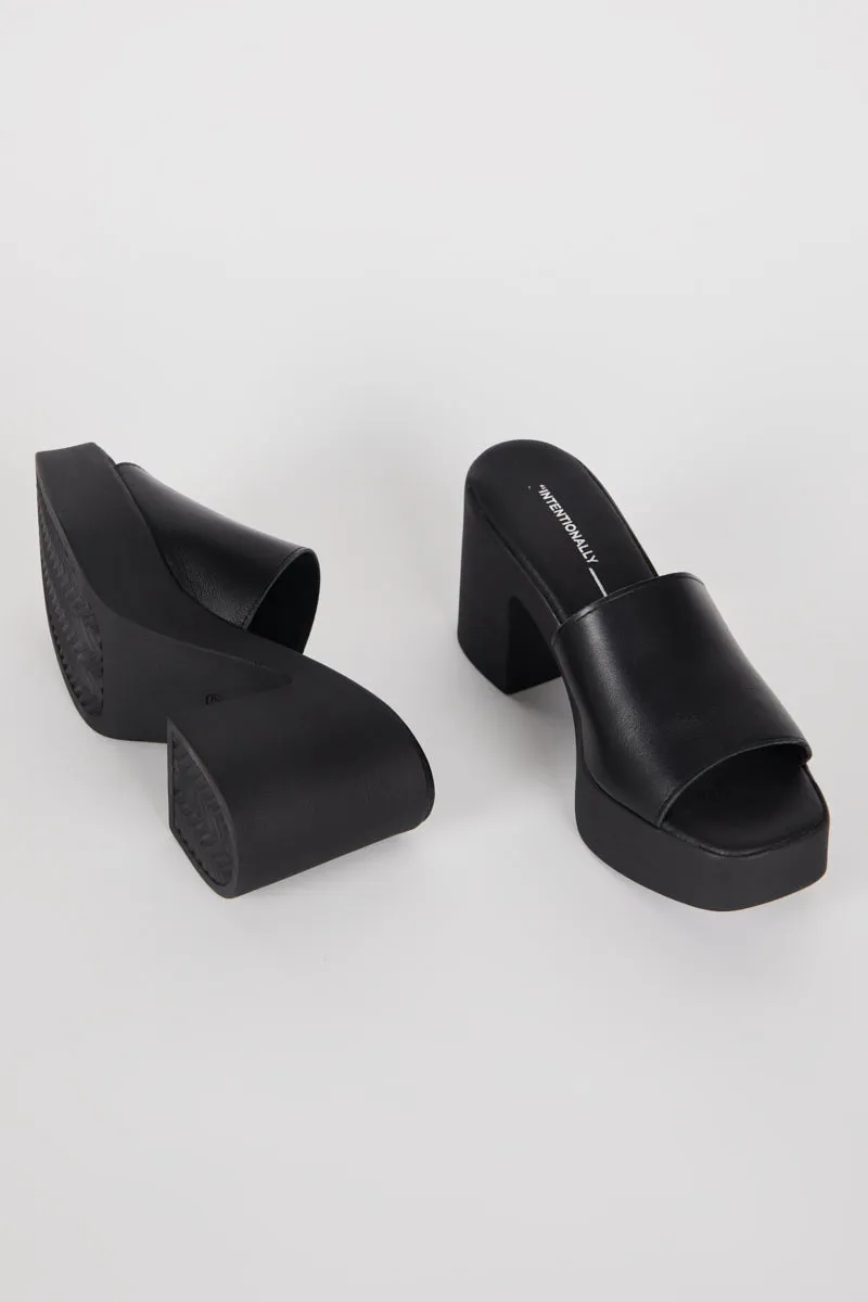MARY PLATFORM HEEL BLACK SOLE