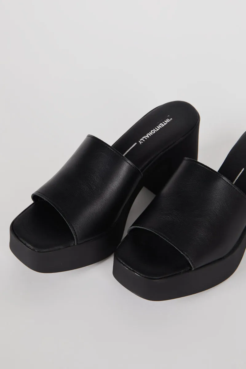 MARY PLATFORM HEEL BLACK SOLE