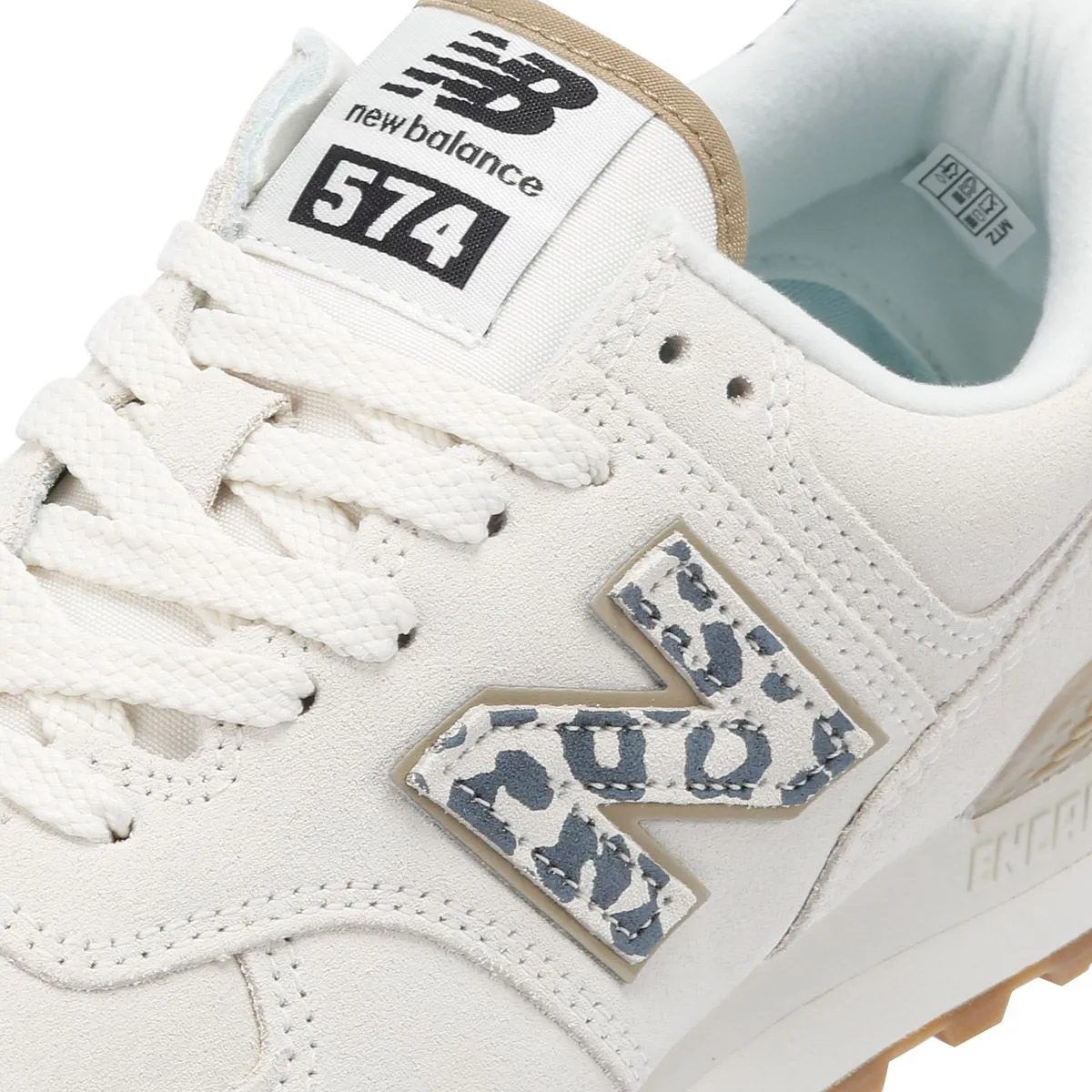 New Balance 574 Women's Seasalt/Leopard Trainers