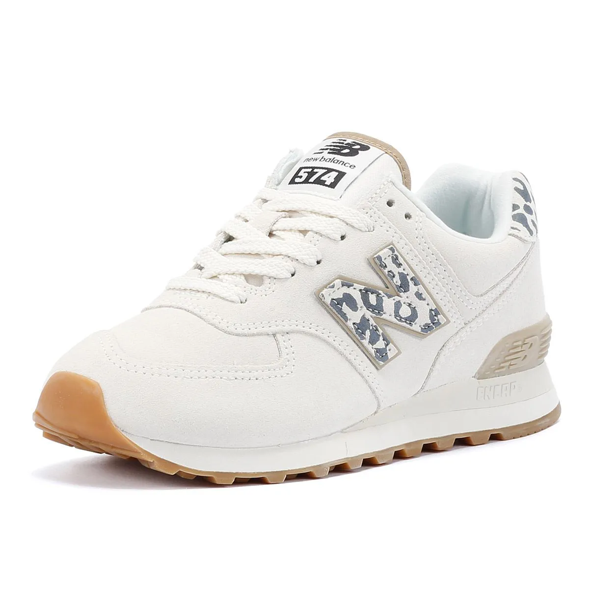 New Balance 574 Women's Seasalt/Leopard Trainers