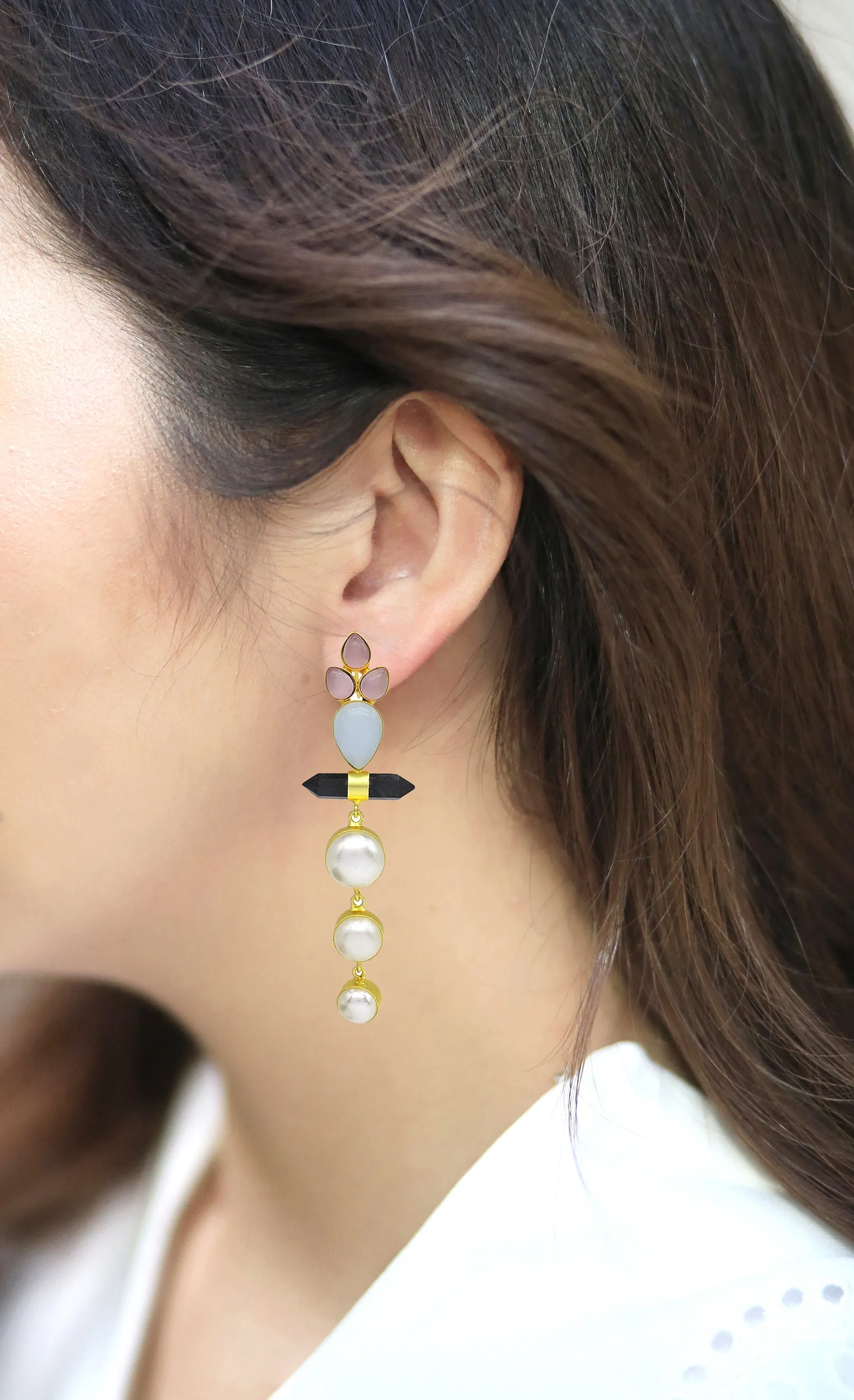 Pearl Trio Earrings