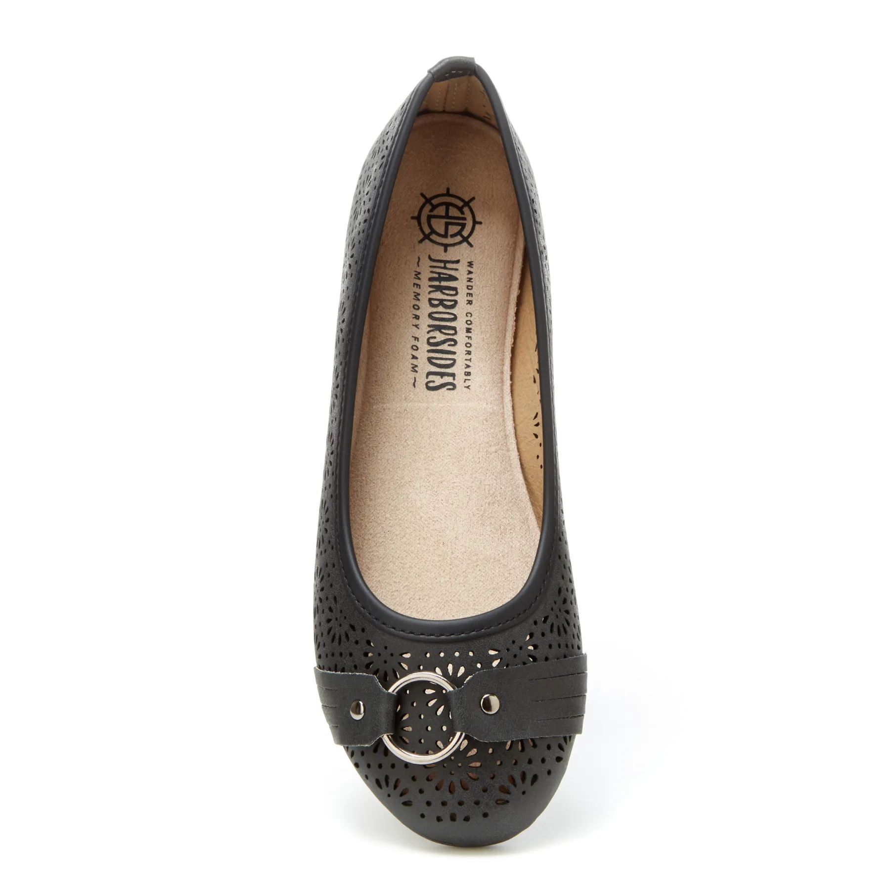Round Toe Cut Out O-Ring Band Flats (Giovana)