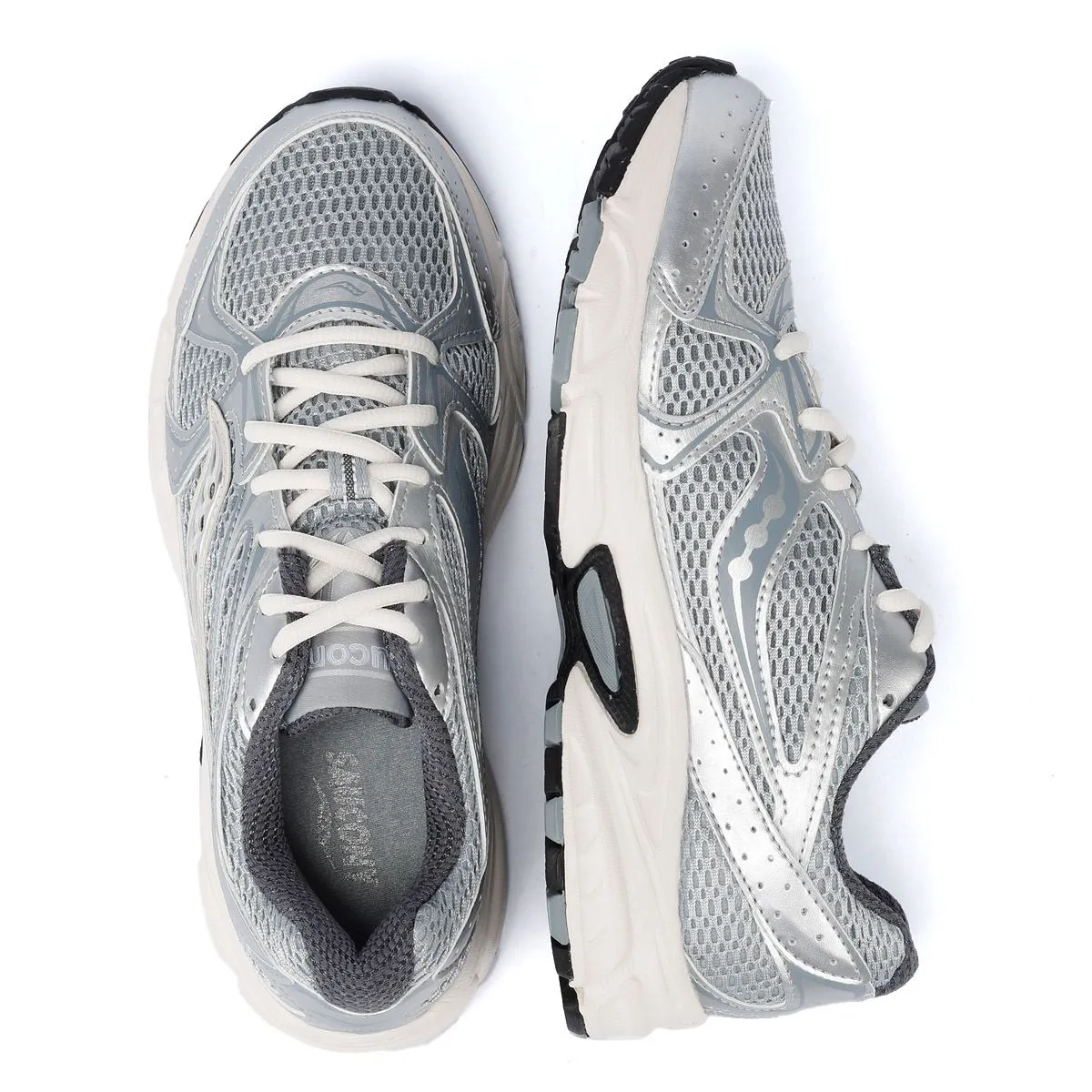 Saucony Ride Millenium Silver/Cream Trainers