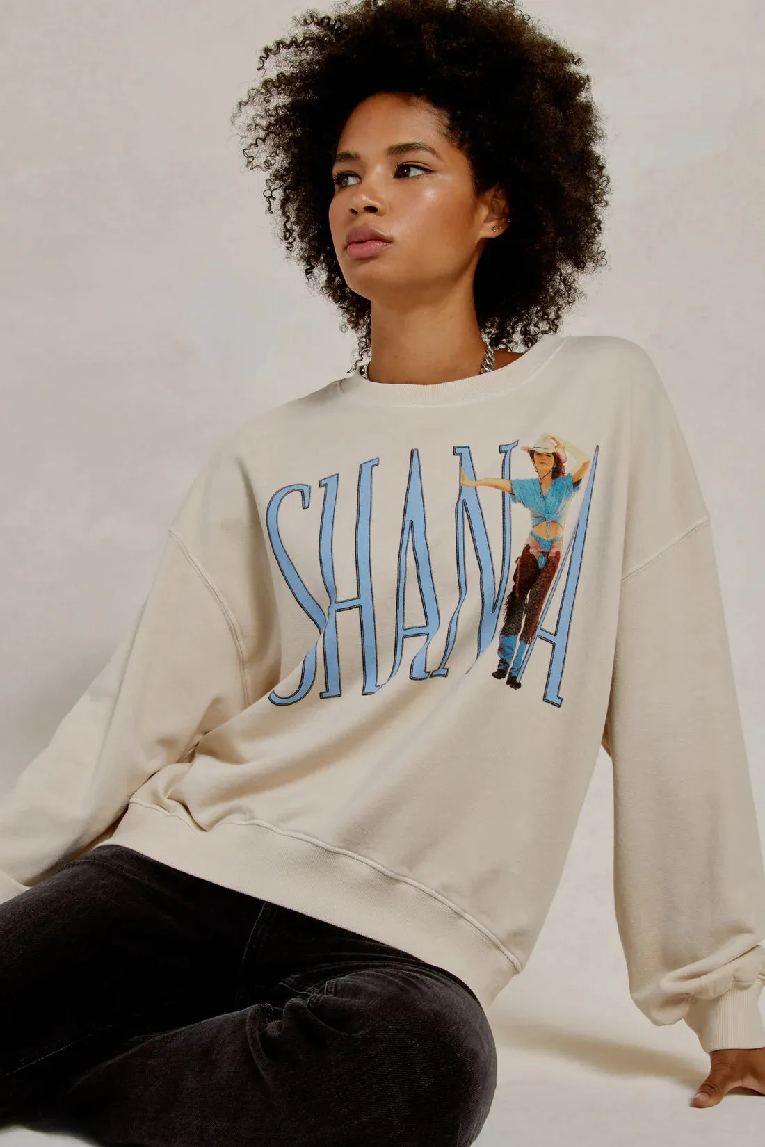 SHANIA BOOTS BEEN UNDER OVERSIZED CREW