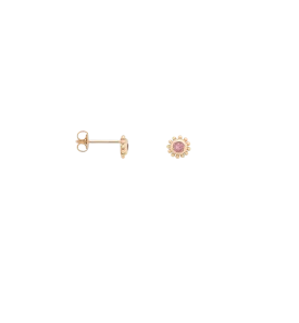 Single Byzantine Stud Earring 14K