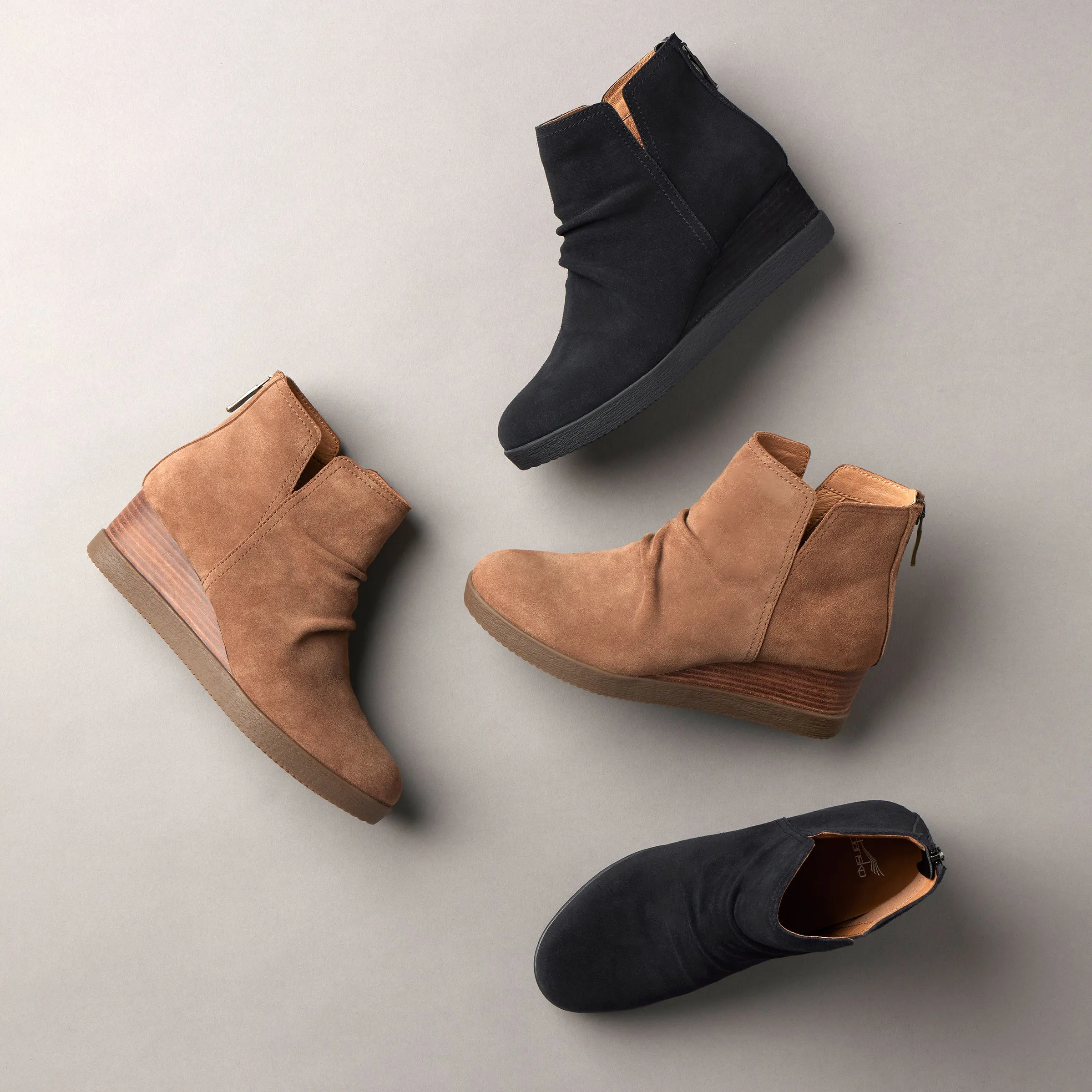 Stephanie Black Waterproof Suede