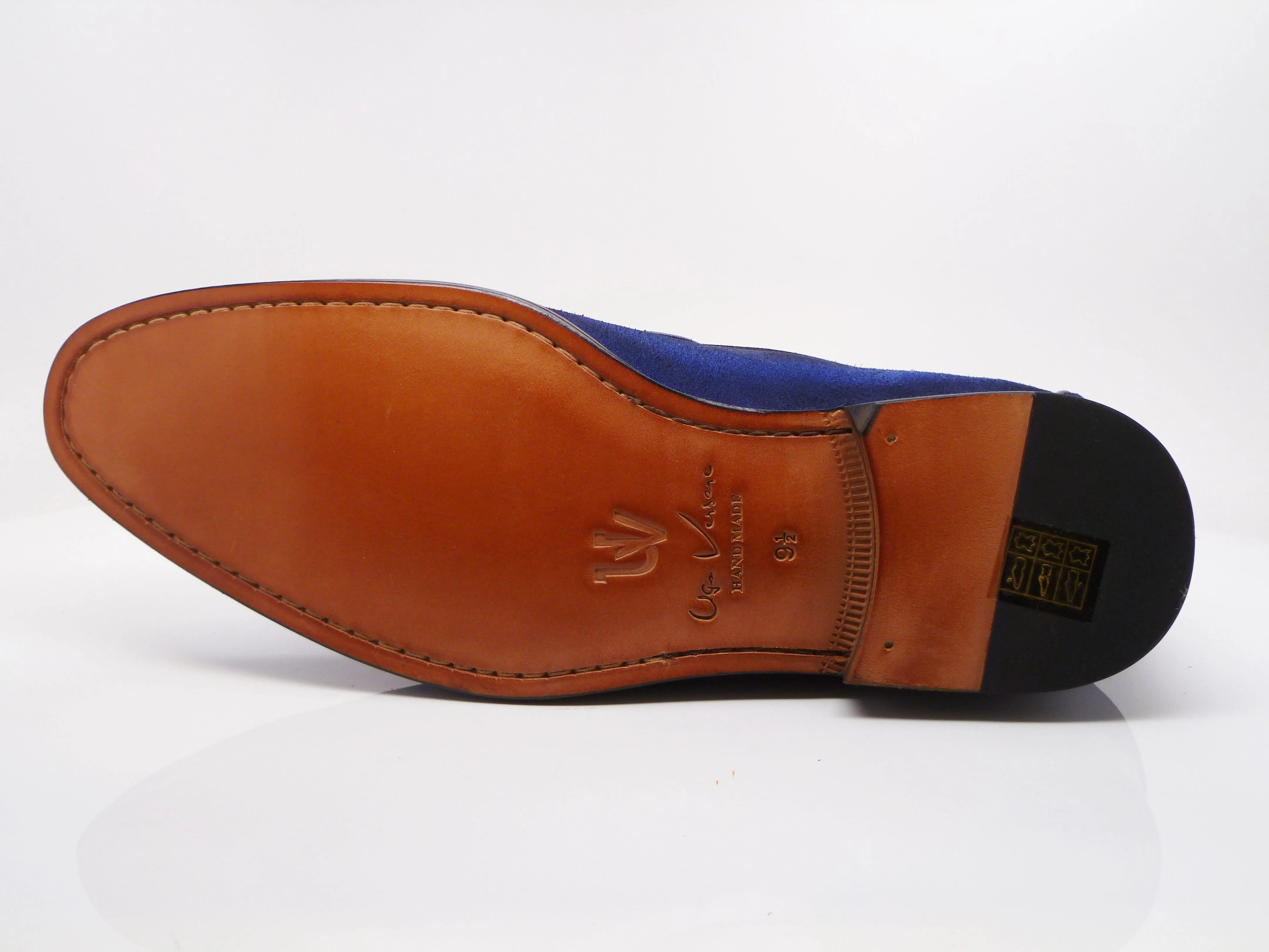 Suede Slip-On Tasseled Loafer Blue