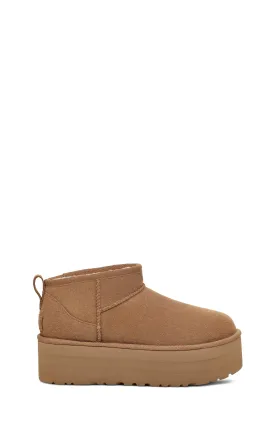W Classic Ultra Mini Platform Chestnut Suede