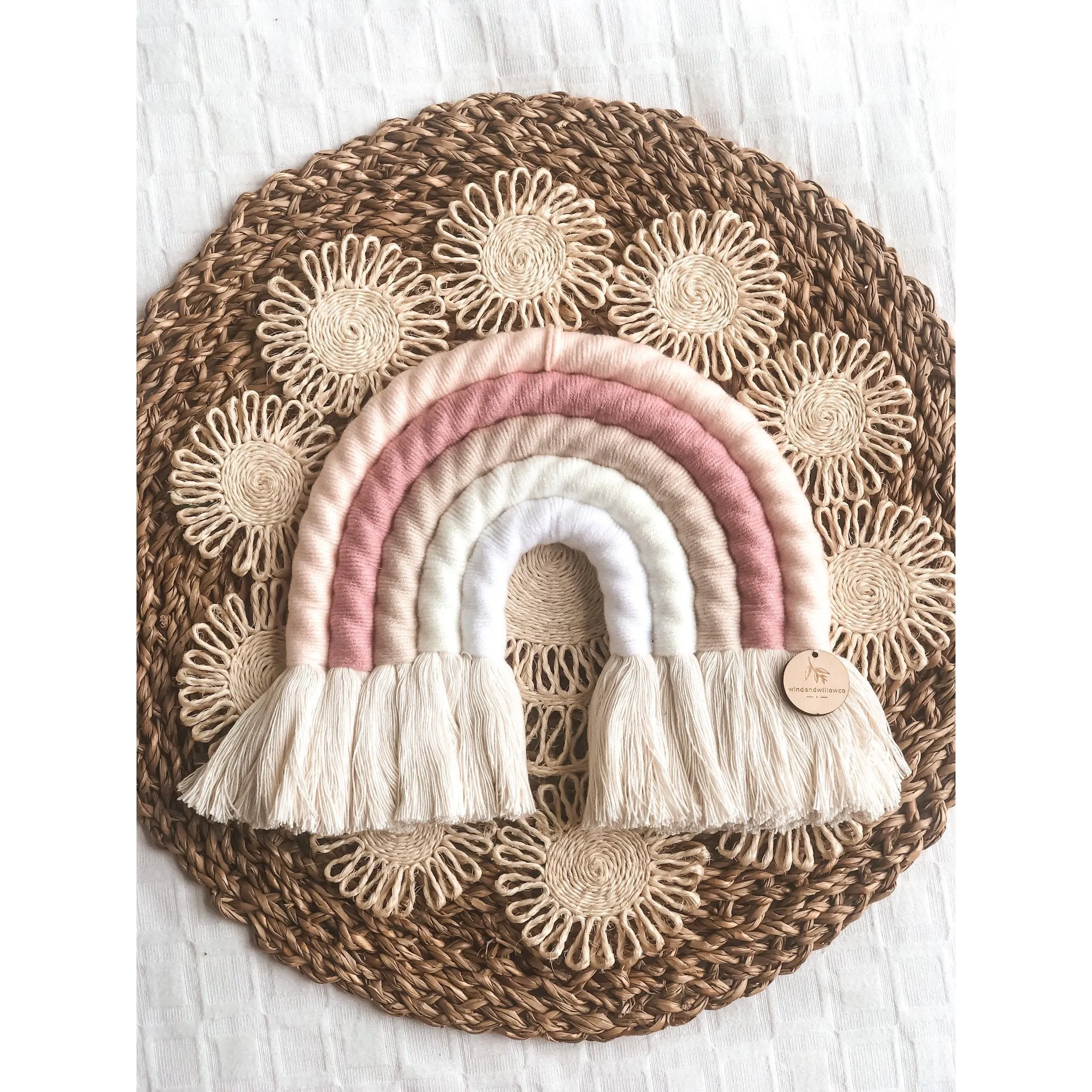 Wind & Willow | Strawberries & Cream Rainbow Wall Hanging