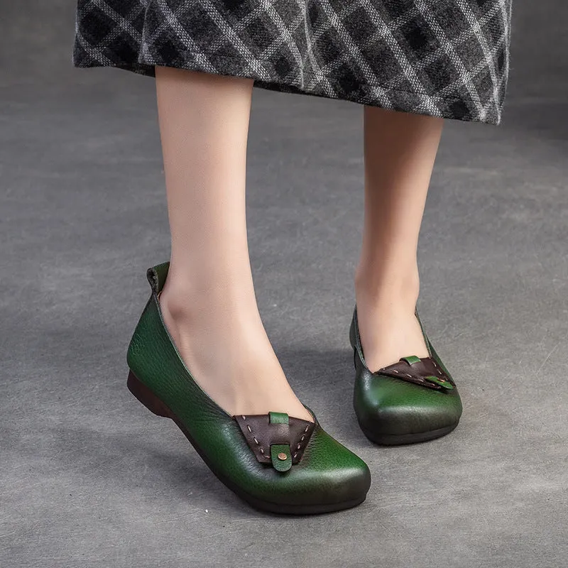 Women Casual Soft Leather Flats Shoes